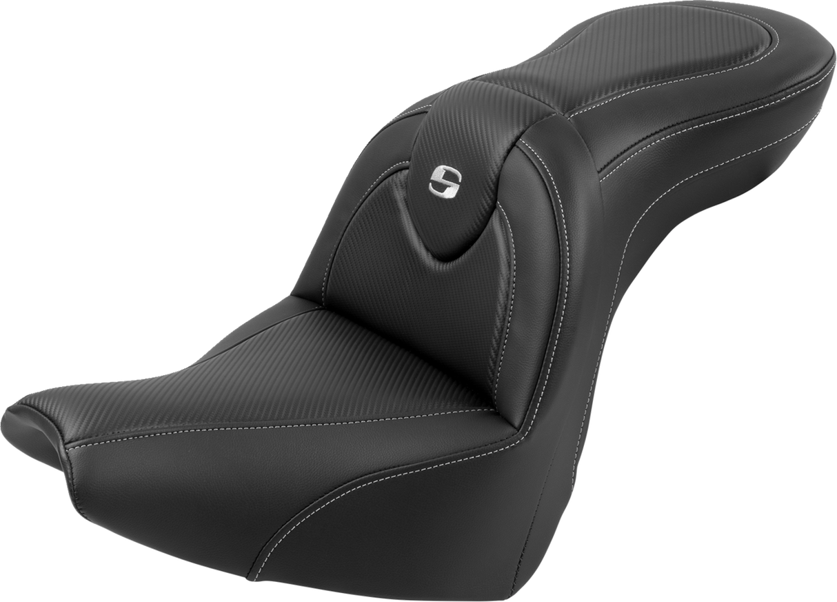 SADDLEMEN Roadsofa* Seat with Backrest - Carbon Fiber - FXBR/S '18-'20 - Part 818-31-185BR