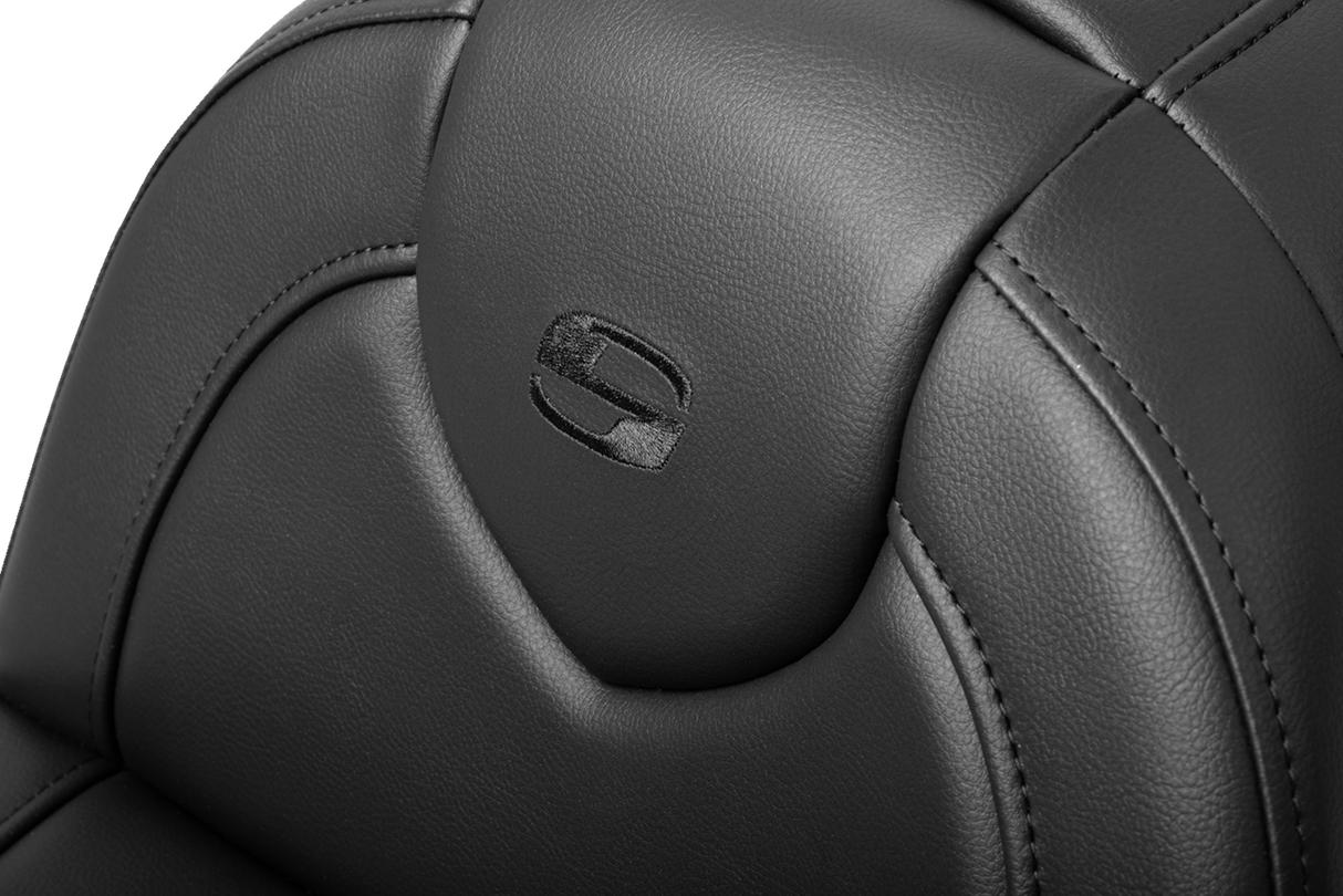 SADDLEMEN RoadSofa* Seat with Backrest - Black Stitch - FXBR/S '18-'20 - Part 818-31-187BR