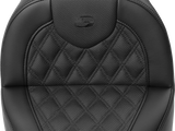 SADDLEMEN Roadsofa* Seat with Backrest - Lattice Stitch - FXBR/S '18-'20 - Part 818-31-182BR