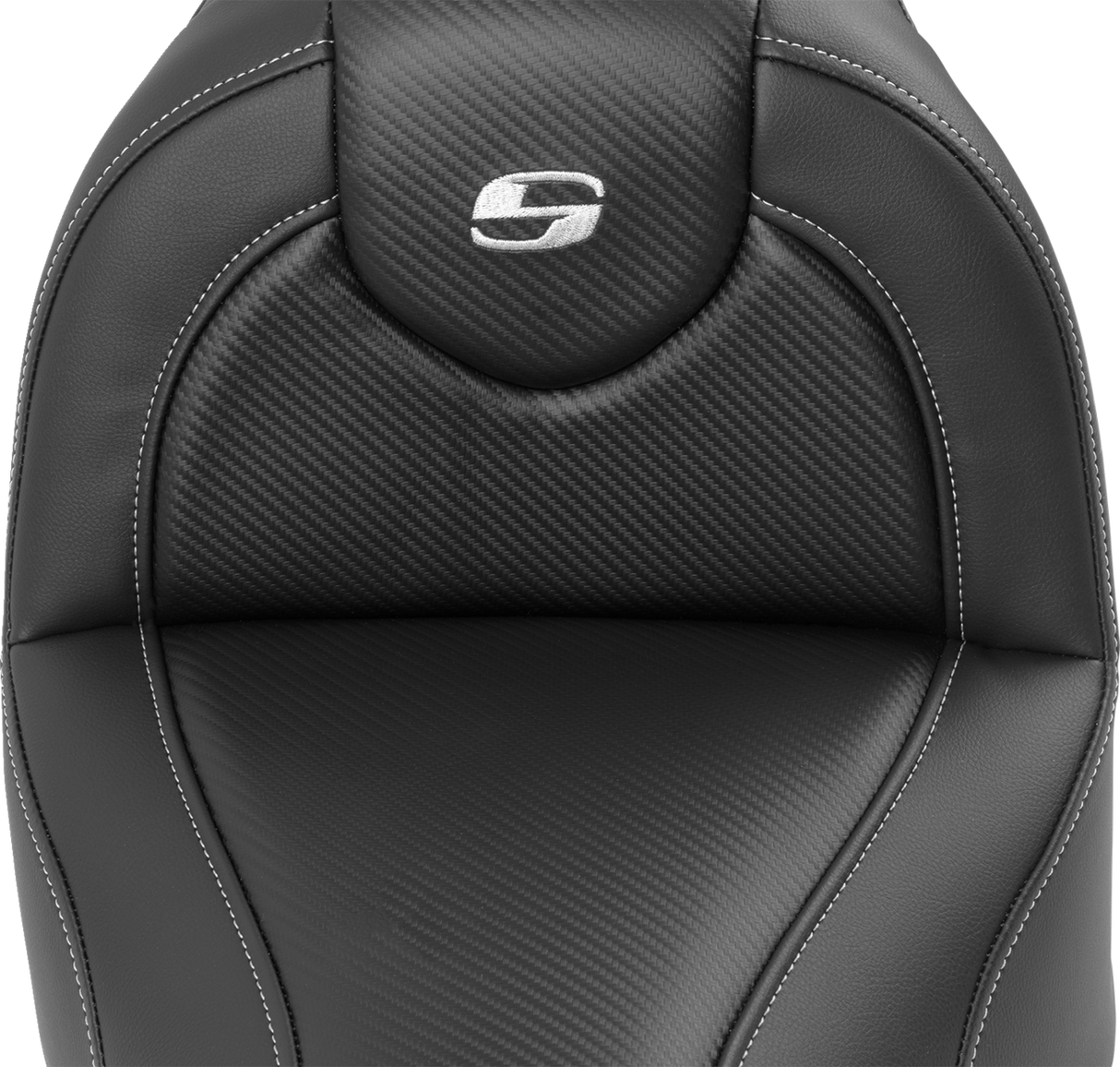 SADDLEMEN Roadsofa* Seat with Backrest - Carbon Fiber - FXBR/S '18-'20 - Part 818-31-185BR
