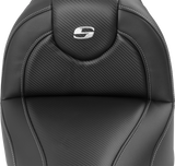 SADDLEMEN Roadsofa* Seat with Backrest - Carbon Fiber - FXBR/S '18-'20 - Part 818-31-185BR