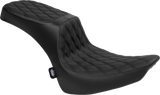 DRAG SPECIALTIES Predator III 2-Up Seat - Vinyl - Double Diamond - Black Thread - FL '00-'17 4689B