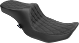 DRAG SPECIALTIES Predator III Seat - Double Diamond - Black Stitching - FLT/FLH '23-'24 4690B