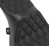 DRAG SPECIALTIES Predator III Seat - Double Diamond - Black Stitching - FLT/FLH '23-'24 4690B