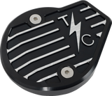 THRASHIN SUPPLY CO. Cam Cover - Gen 2 - Finned - Twice Cut - Black - M8 TSC-3029-4