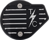THRASHIN SUPPLY CO. Cam Cover - Gen 2 - Finned - Twice Cut - Black - M8 TSC-3029-4