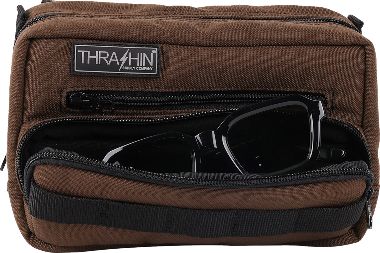 THRASHIN SUPPLY CO. Handlebar Bag Plus - Brown THB-0009