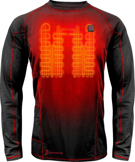 GERBING HEATED CLOTHING 7 V Heated Base Layer Shirt - 3XL GER-BLS-7V-M-BLK-3XL
