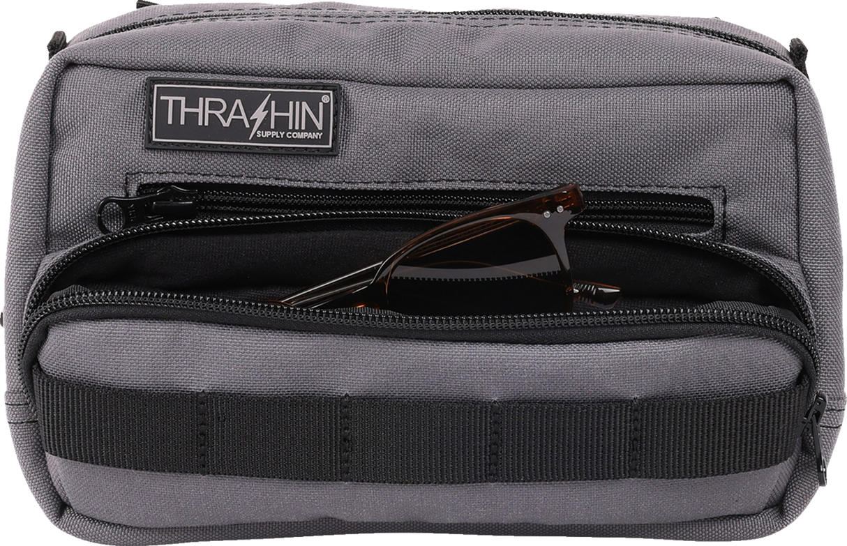 THRASHIN SUPPLY CO. Handlebar Bag Plus - Gray THB-0018