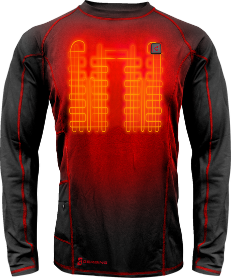 GERBING HEATED CLOTHING 7 V Heated Base Layer Shirt - 3XL GER-BLS-7V-M-BLK-3XL