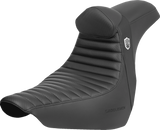 SADDLEMEN Pro Series SDC Performance Seat with Backrest - Tuck-n-Roll/Carbon Fiber - FLSB/FX '18-'24 SC81829TB