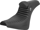 SADDLEMEN Pro Series SDC Performance Seat with Backrest - Tuck-n-Roll/Carbon Fiber - Gripper - FX '18-'24 SC81830TB