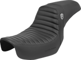 SADDLEMEN Pro Series SDC Performance Seat - SC80604T - Tuck-n-Roll/Carbon Fiber - Gripper for Dyna '06-'17