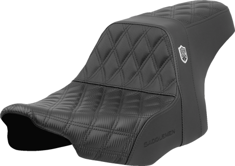 SADDLEMEN Pro Series SDC Performance Seat - Lattice Stitch - Gripper - w/o Backrest - FLH/FLT '23-'24 SC82307D0