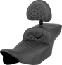 SADDLEMEN RoadSofa* Tri Gripper Seat - Extended Reach - w/ Backrest - FLH/FLT '23-'24 823-07-211B0