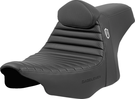 SADDLEMEN Pro Series SDC Performance Seat - Tuck-n-Roll - w/ Backrest - FLH/FLT '23-'24 SC82307TB