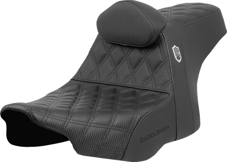 SADDLEMEN Pro Series SDC Performance Seat - Lattice Stitch - Gripper - w/ Backrest - FLH/FLT '23-'24 SC82307DB0