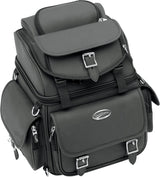 Saddlemen BR1800EX Motorcycle Sissy Bar Bag | Adjustable Backrest, Rain Cover & Two Mounting Systems