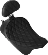 DRAG SPECIALTIES Solo Front Seat - Double Diamond - Black Sittch - w/ Backrest Option - FL '08-'23 4699B