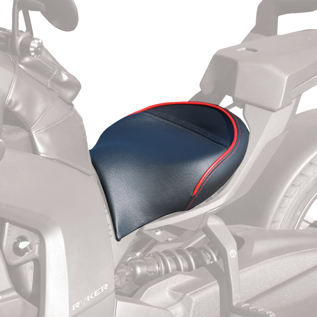 SHOW CHROME Ryker Combat Seat - Black w/ Red Trim - Can-Am Ryker 41-429