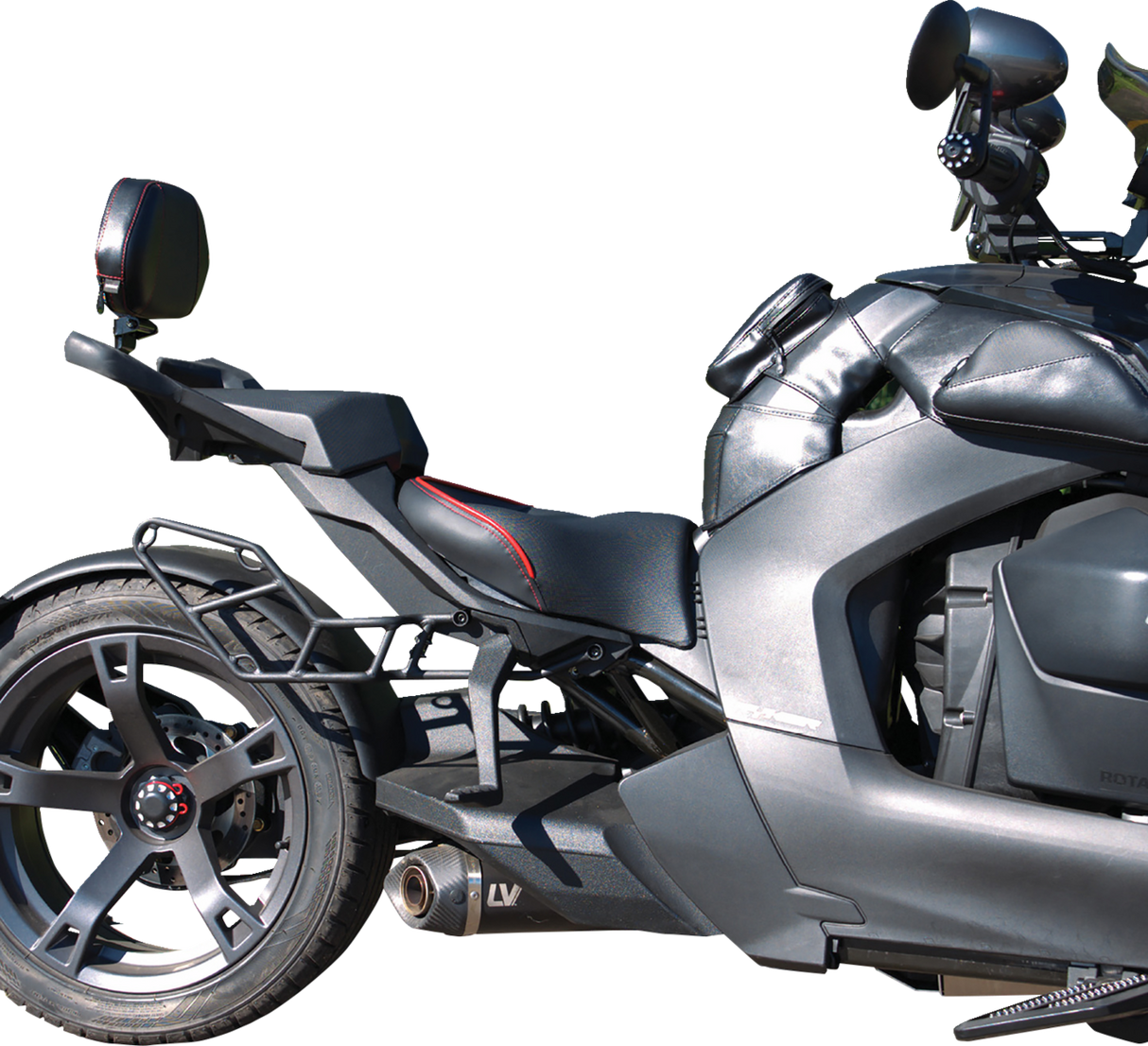 SHOW CHROME Ryker Combat Seat - Black w/ Red Trim - Can-Am Ryker 41-429