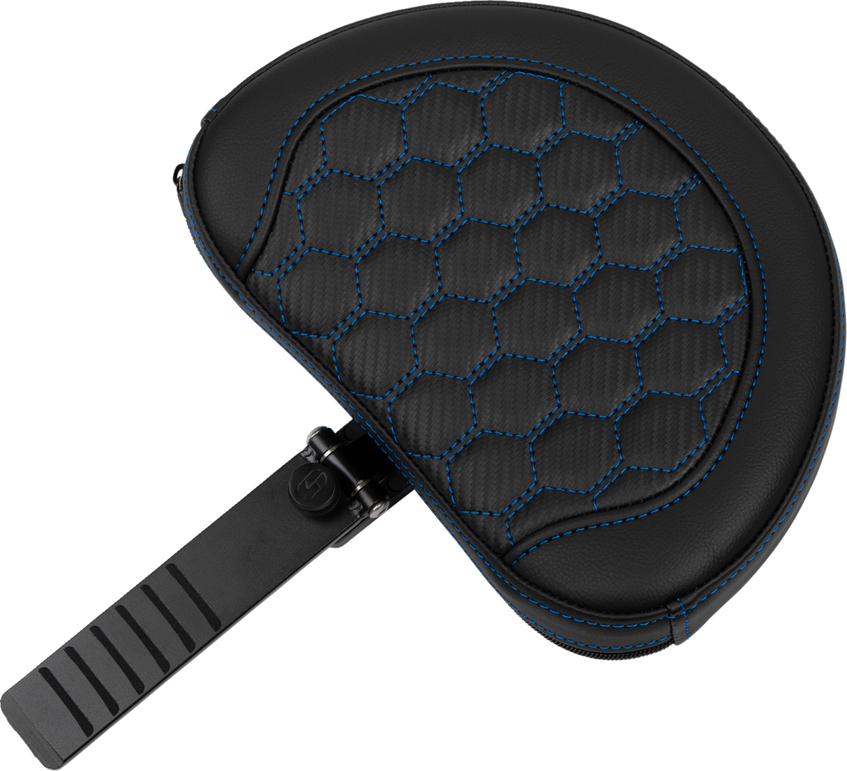 SADDLEMEN Roadsofa* Extended Reach Seat - with Backrest - Honeycomb - Blue Stitch - FLTR/FLHX '23-'24 823-07-190B1