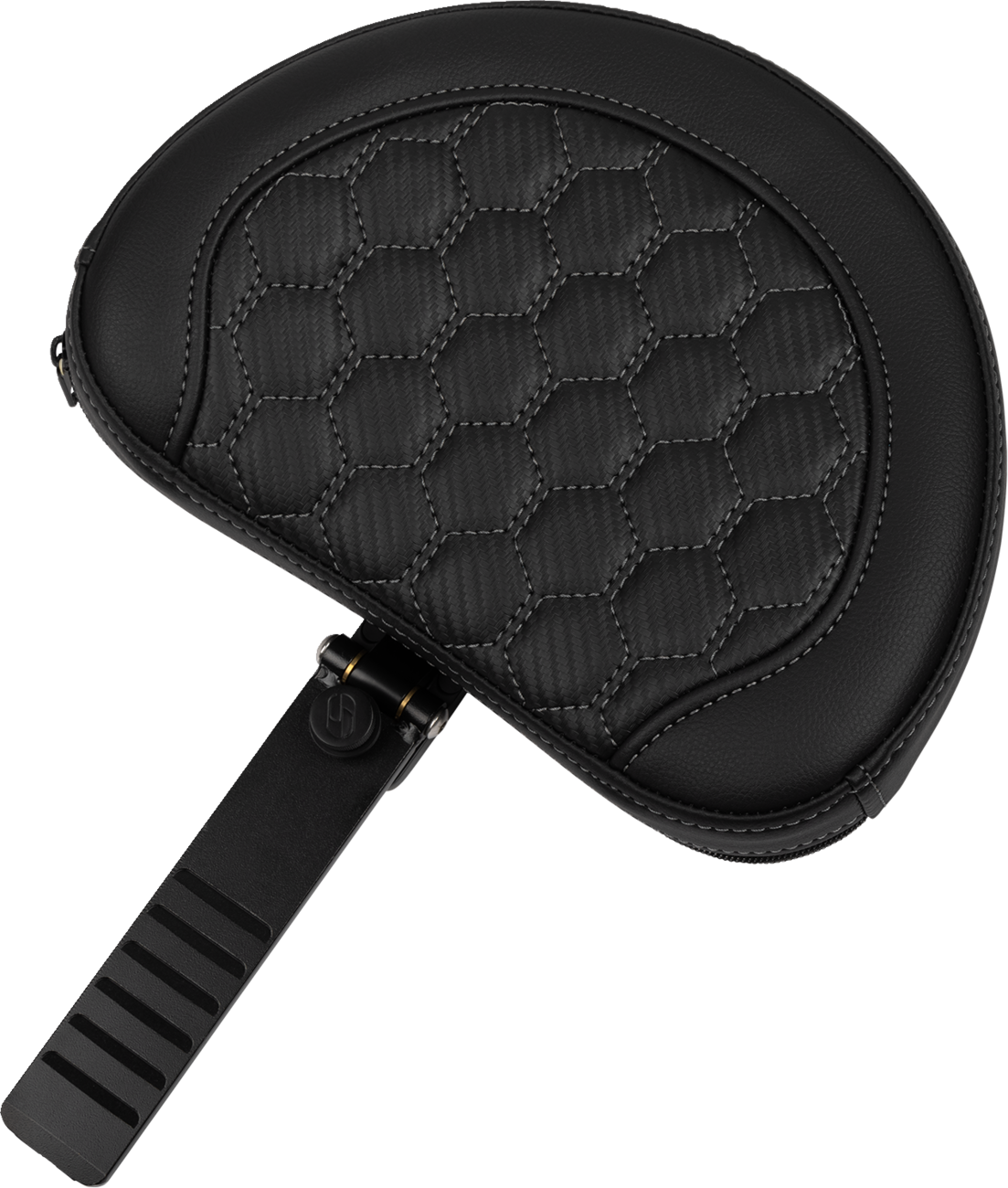 SADDLEMEN Roadsofa* Extended Reach Seat - with Backrest - Honeycomb - Dark Gray Stitch - FLTR/FLHX '23-'24 823-07-190B2