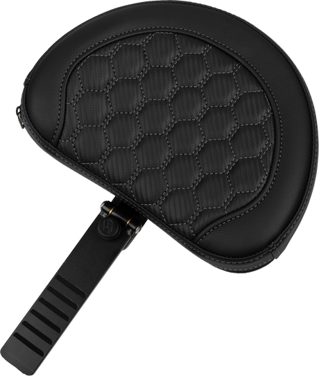 SADDLEMEN Roadsofa* Extended Reach Seat - with Backrest - Honeycomb - Dark Gray Stitch - FLTR/FLHX '23-'24 823-07-190B2