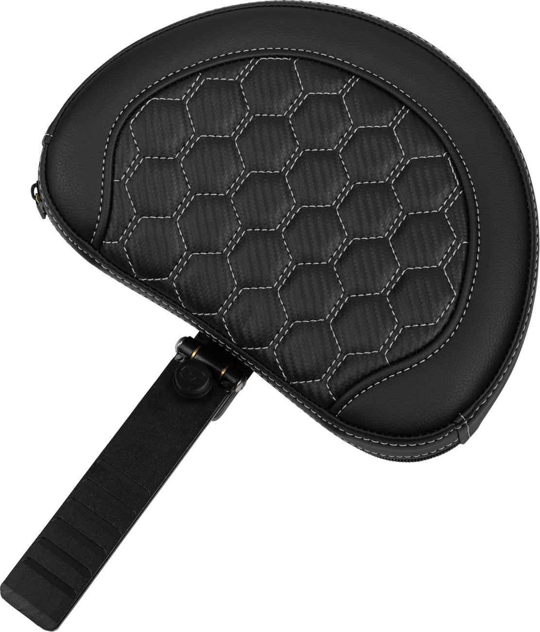 SADDLEMEN Roadsofa* Extended Reach Seat - with Backrest - Honeycomb - Silver Stitch - FLTR/FLHX '23-'24 823-07-190B5