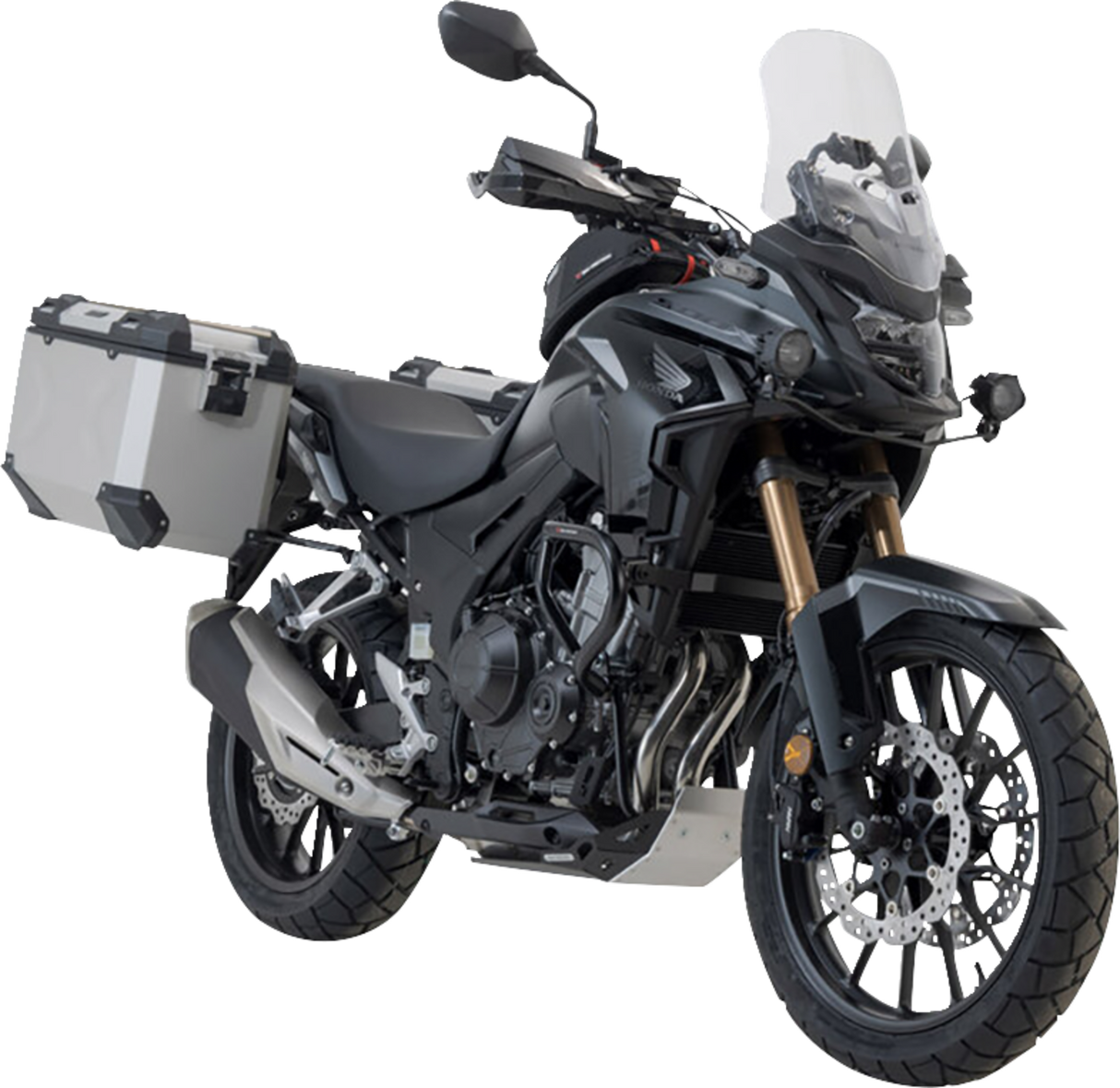 SW-MOTECH TRAX ADV Aluminum Case System - Silver - Honda CB/CBR/NX 500 '13-'24 KFT.01.400.70101/S