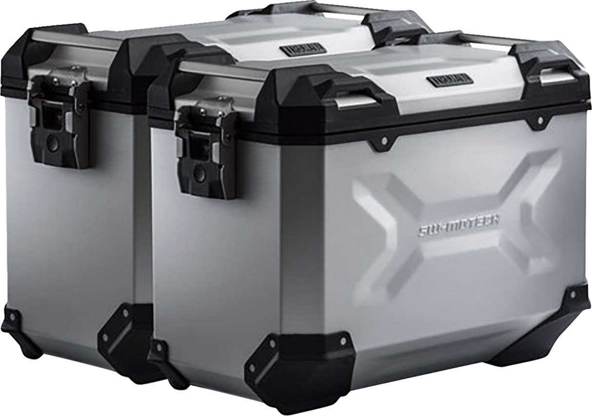 SW-MOTECH TRAX ADV Aluminum Case System - Silver - Suzuki V-Strom 650 '16-'24 KFT.05.876.70101/S
