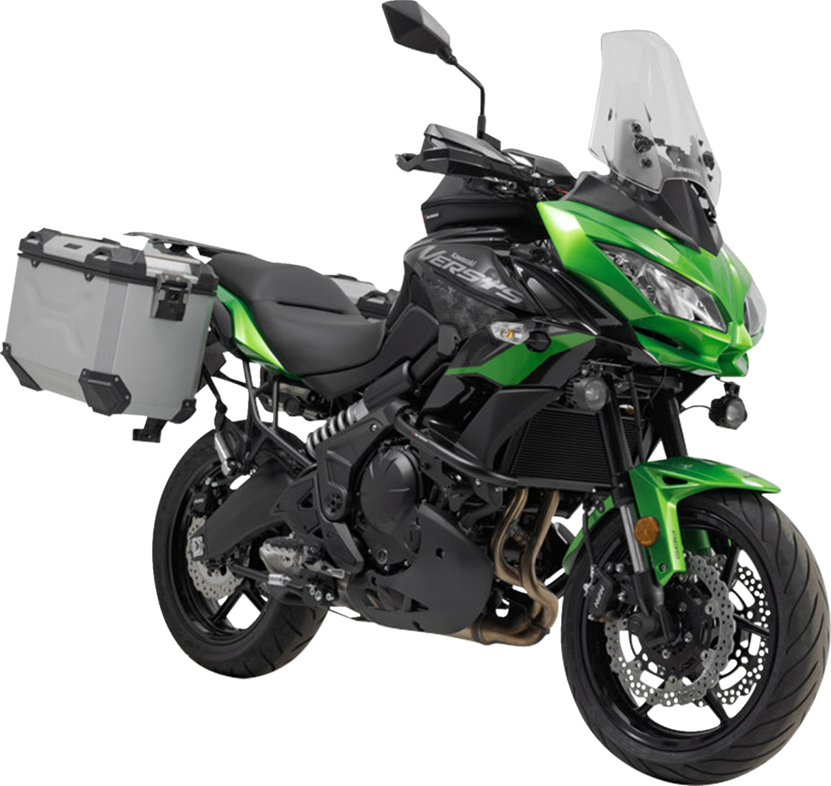 SW-MOTECH TRAX ADV Aluminum Case System - Silver - Kawasaki Versys 650 '14-'24 KFT.08.518.70100/S
