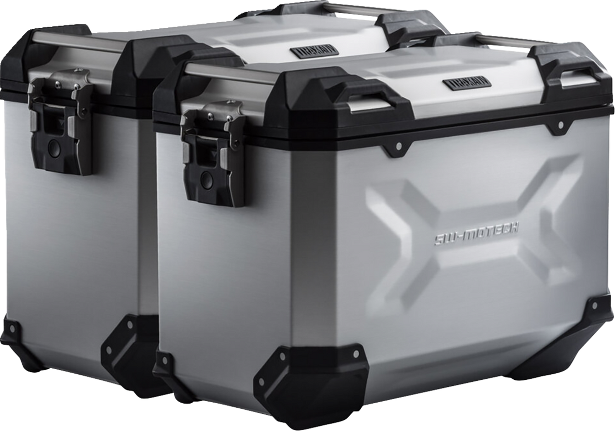 SW-MOTECH TRAX ADV Aluminum Case System - Silver - Honda CB/CBR/NX 500 '13-'24 KFT.01.400.70101/S