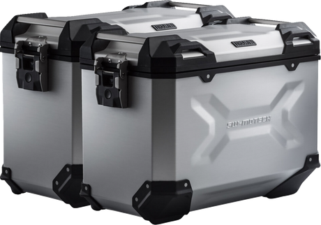 SW-MOTECH TRAX ADV Aluminum Case System - Silver - Honda CB/CBR/NX 500 '13-'24 KFT.01.400.70101/S
