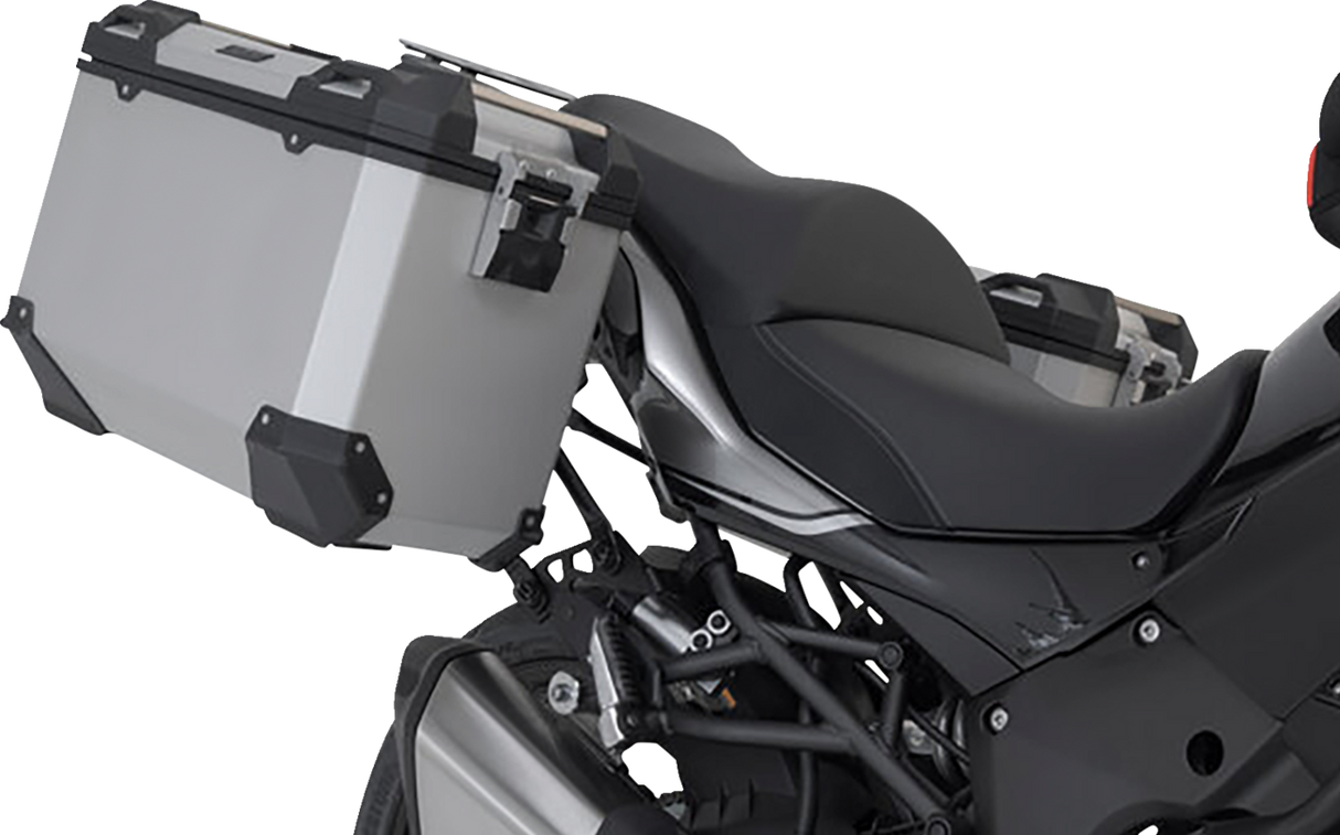 SW-MOTECH TRAX ADV Aluminum Case System - Silver - Kawasaki Versys 1000 '18-'23 KFT.08.922.70001/S