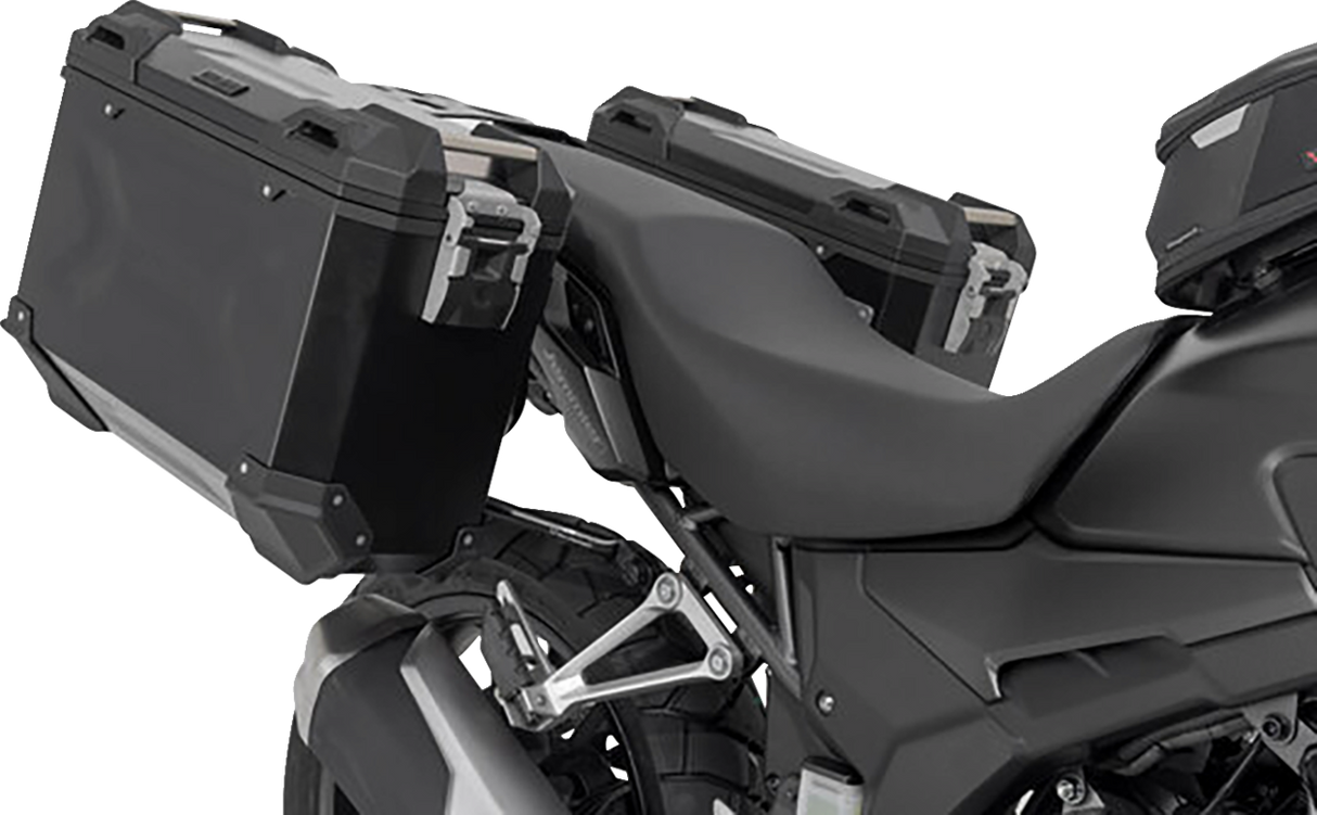 SW-MOTECH TRAX ADV Aluminum Case System - Black - Honda CB/CBR/NX 500 '13-'24 KFT.01.400.70001/B