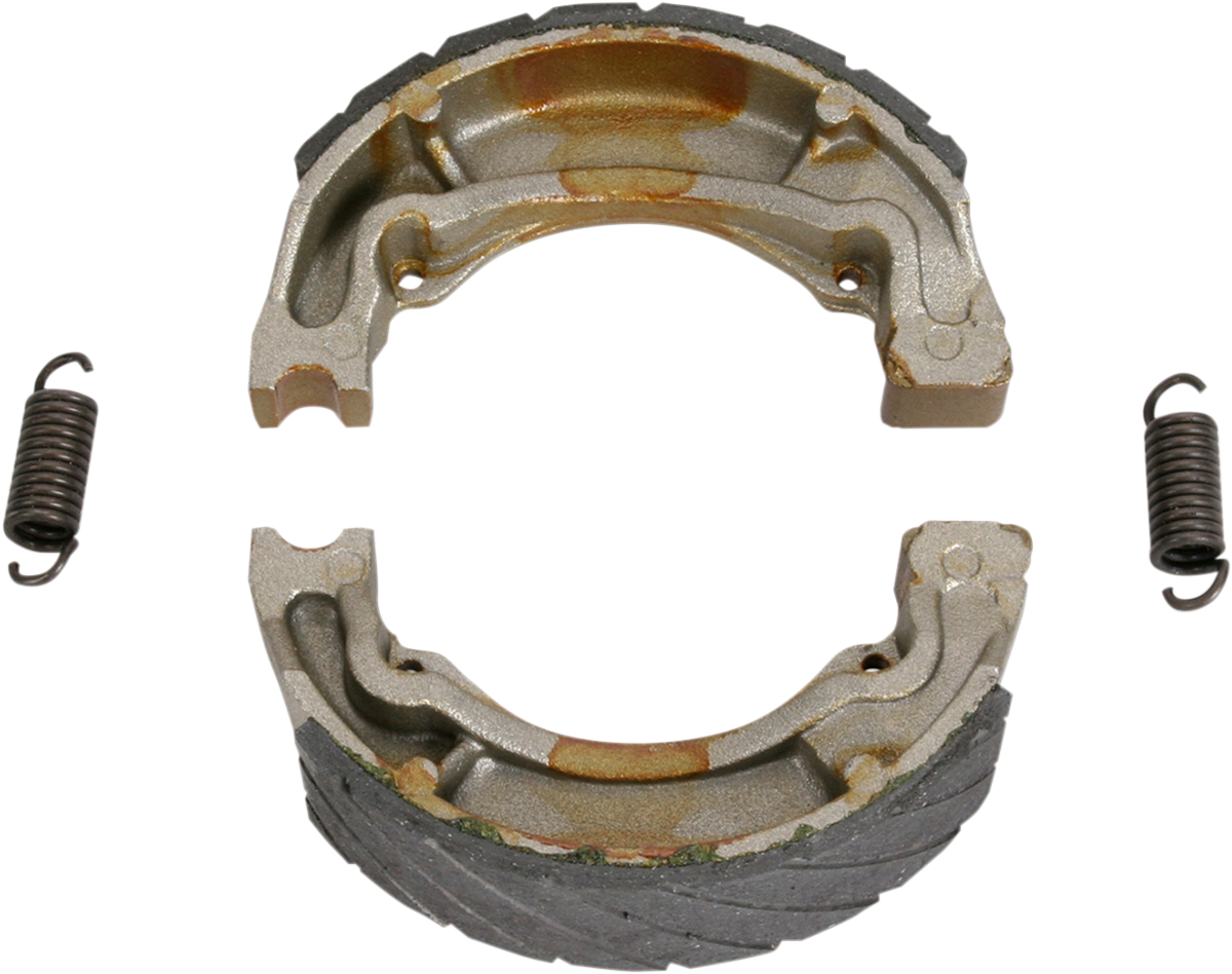 EBC "G" Grooved Organic Base Brake Shoes - 603G (Kawasaki KE100 / Suzuki RM100 1971–2025)