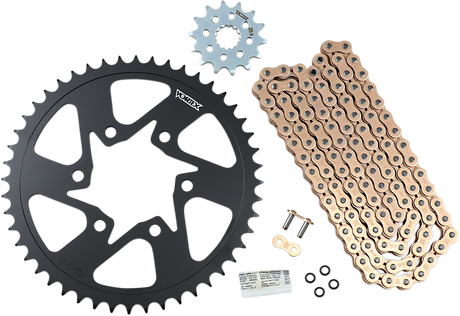 VORTEX CKG6392 Chain and Sprocket Kit - HFRS - Gold - Kawasaki Z650/RS | Street