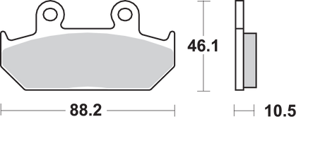 SBS HF Series Organic Base Front Brake Pads - 647HF (Honda Gold Wing / NX650 / Shadow VLX 1988–2000)