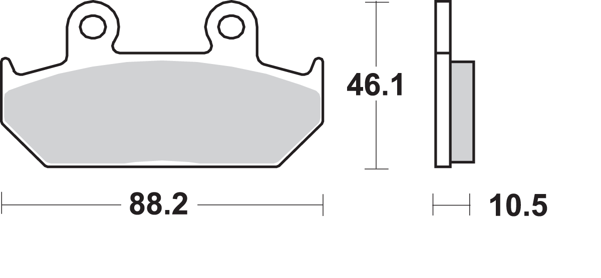 SBS HS Series Sintered Front Brake Pads - 647HS (Honda Gold Wing / Shadow VLX / NX650 1988–2000)
