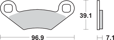 SBS Sintered Brake Pads - 642ATS (Polaris Sportsman 570 / Sportsman 500 HO / Sportsman 570 Touring 2002–2019)