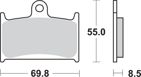SBS HS Series Sintered Front Brake Pads - 624HS (Triumph Rocket III Roadster / Suzuki GSX-R750 1988–2020)