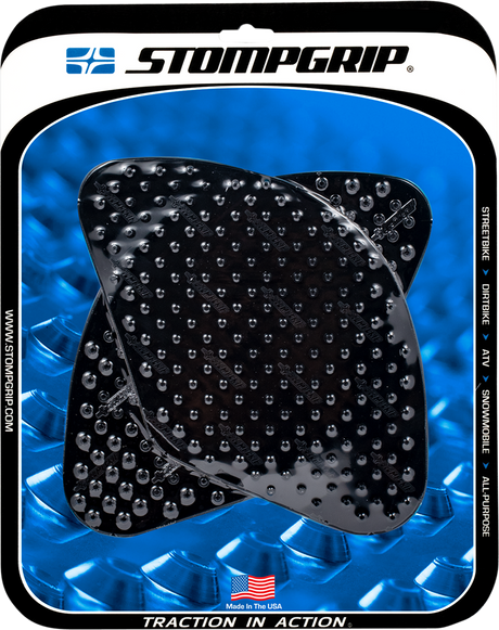 STOMPGRIP 55-10-0051B Tank Grips - Volcano - Black - Suzuki - SV '00-'15 | Street