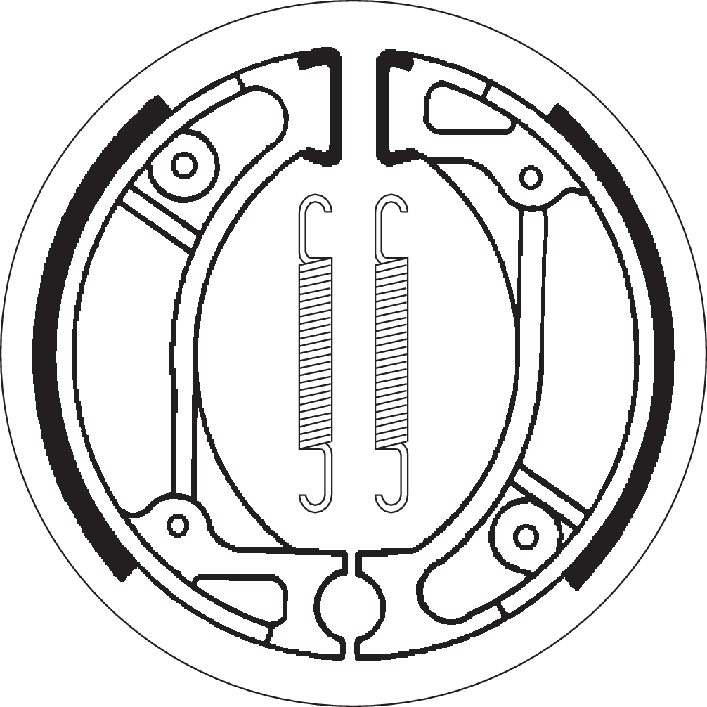 SBS Smooth Organic Base Brake Shoes - 2057 (Honda / SYM / Husqvarna / Kymco 1982–2020)