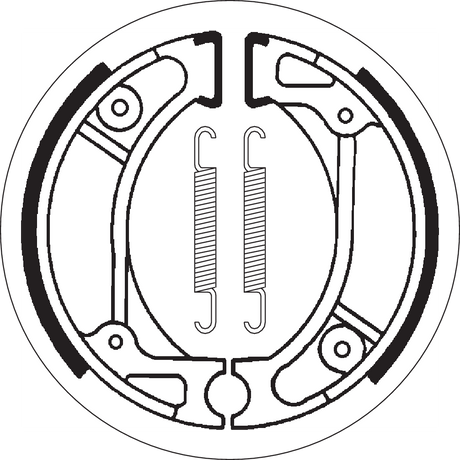 SBS Smooth Organic Base Brake Shoes - 2057 (Honda / SYM / Husqvarna / Kymco 1982–2020)