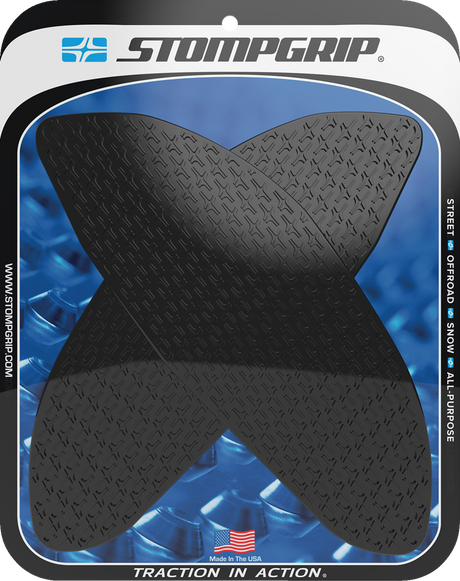 STOMPGRIP 55-14-0180B Tank Grips - Icon - Black - Aprilia - RSV4/Tuono '21-'25 | Street