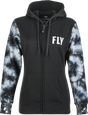Women's Fly Tie Dye Zip Up Hoodie Black/Grey Xl - Cycle City Outdoors