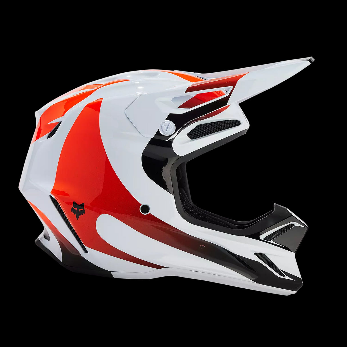 Fox Racing V3 Magnetic Helmet White/Orange
