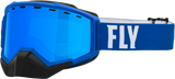 Focus Snow Goggle Blue/White W/ Sky Blue Mirror/Blue Lens - Cycle City Outdoors
