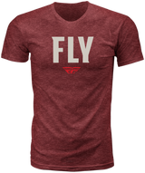 Fly Wfh Tee Red Heather Lg - Cycle City Outdoors